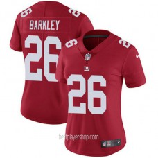 Saquon Barkley New York Giants Womens Authentic Alternate Vapor Red Jersey Bestplayer